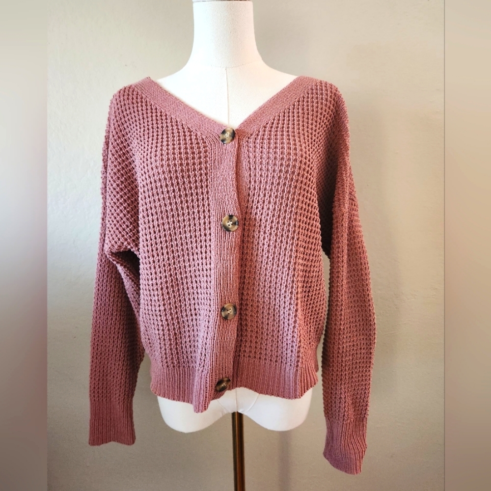 Moon & Madison Tan Cropped Cardigan